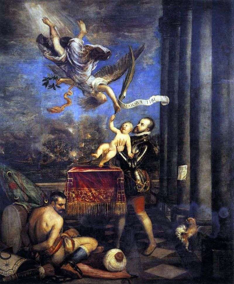 Philip IIs offering by Titian Vecellio