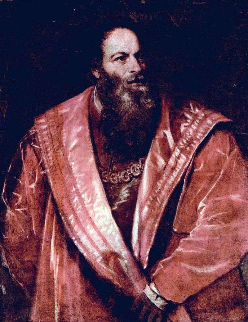 Portrait of Pietro Aretino by Titian Vecellio
