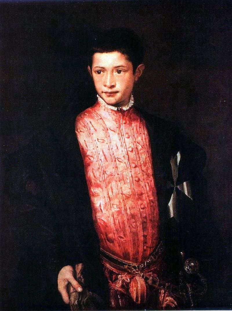 Portrait of Ranucho Farnese by Titian Vecellio