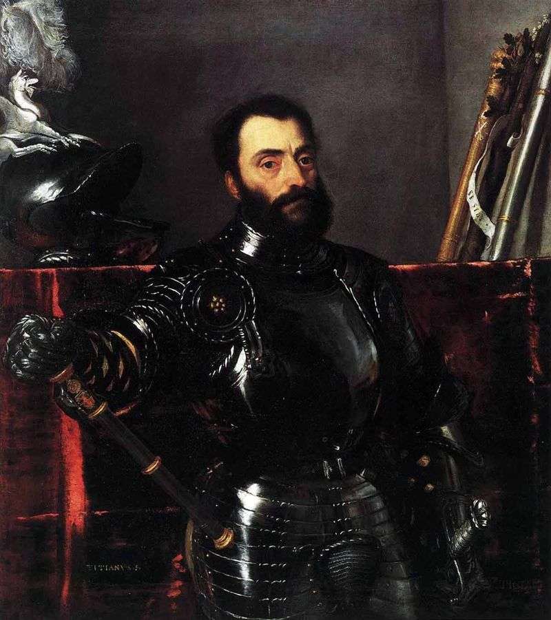 Portrait of the Urbinian Duke Francesco Maria della Rovere by Titian Vecellio