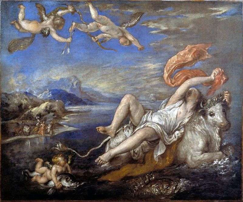 Abduction of Europe by Titian Vecellio