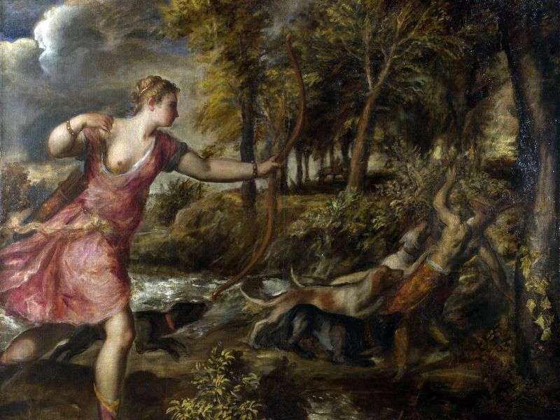 Death of Actaeon by Titian Vecellio