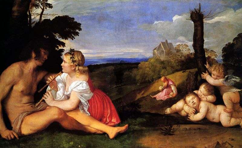 Three human age (Allegory of three ages) by Titian Vecellio