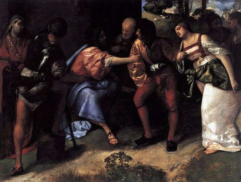 Christ and the unfaithful wife by Titian Vecellio