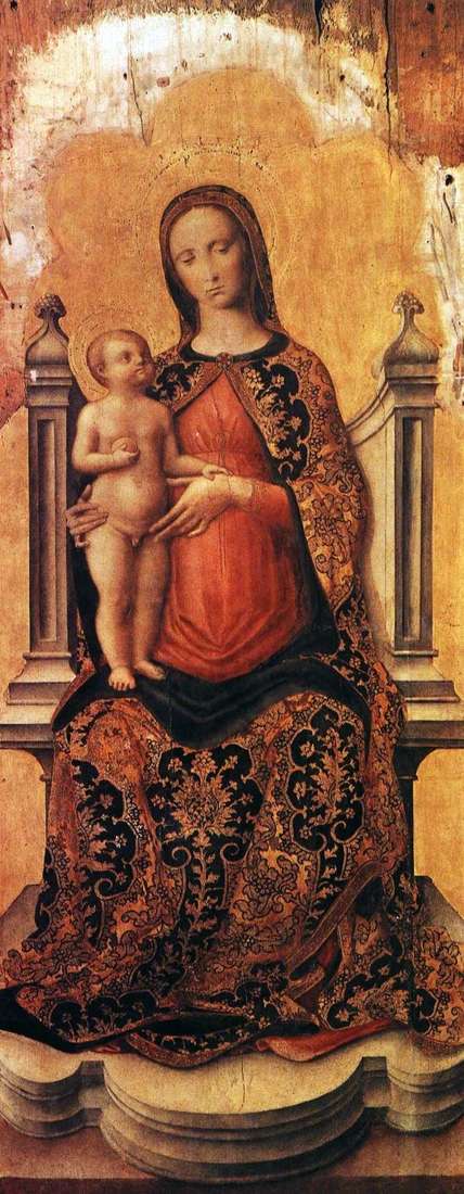 Maria with the baby on the throne by Antonio Vivarini