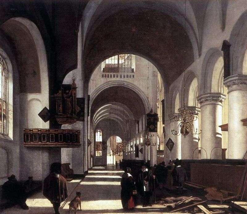 Church interior by Emanuel de Witte