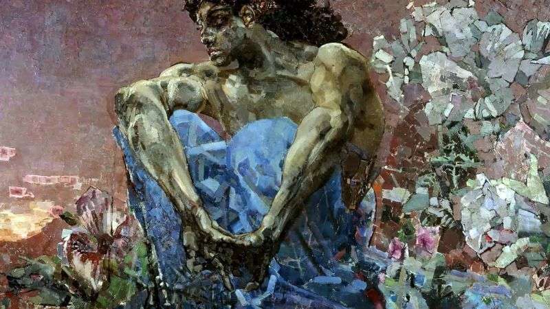 Demon seated by Mikhail Vrubel