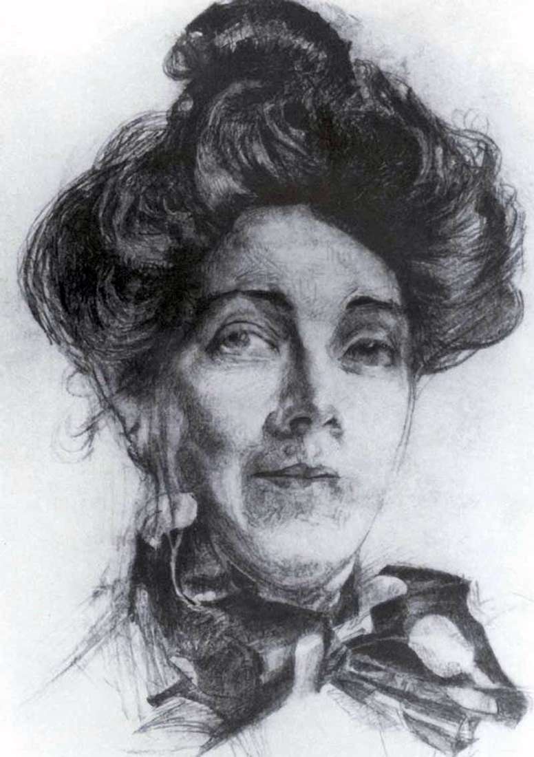 Portrait of NI Zabela by Mikhail Vrubel