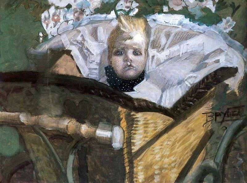 Portrait of the artists son by Mikhail Vrubel