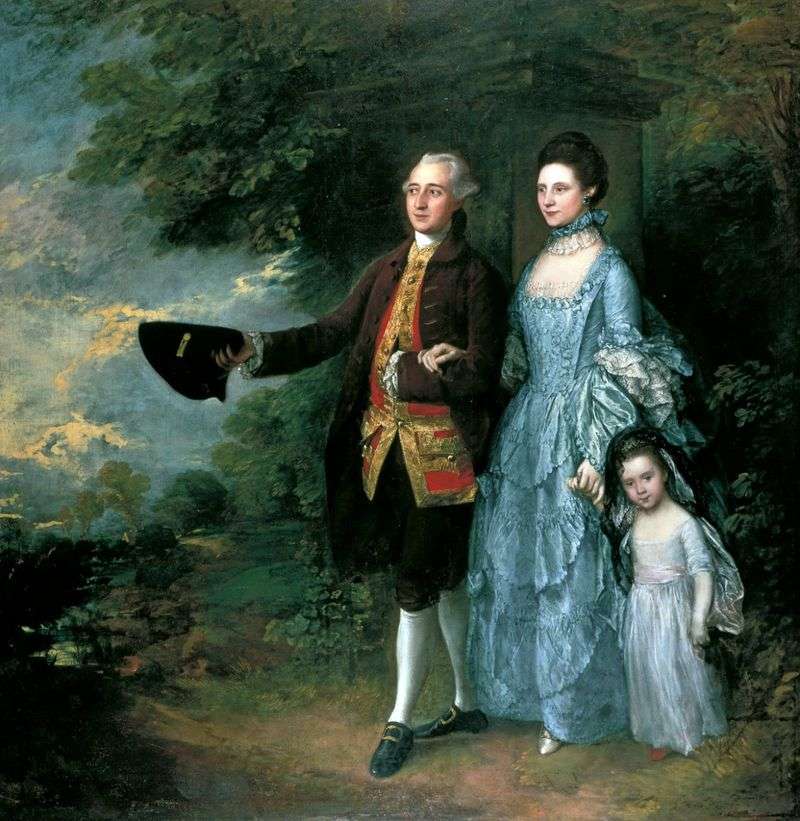George and Louise Beam with daughter Sarah by Thomas Gainsborough