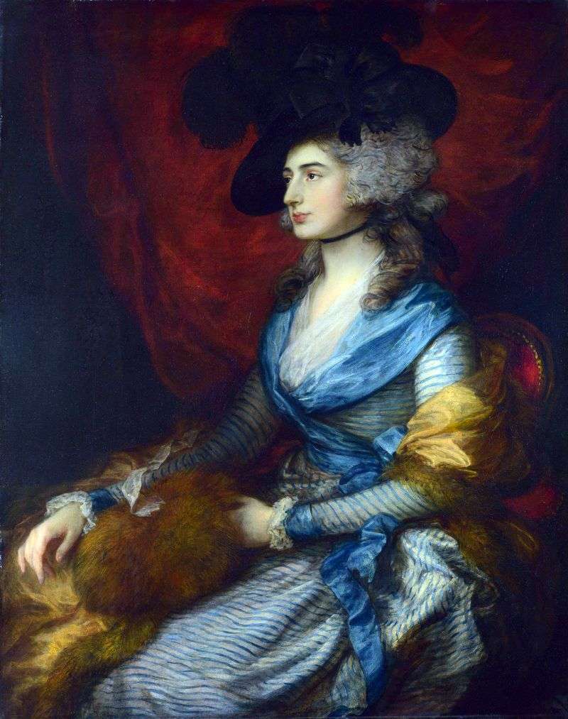 Portrait of actress Sarah Siddons by Thomas Gainsborough