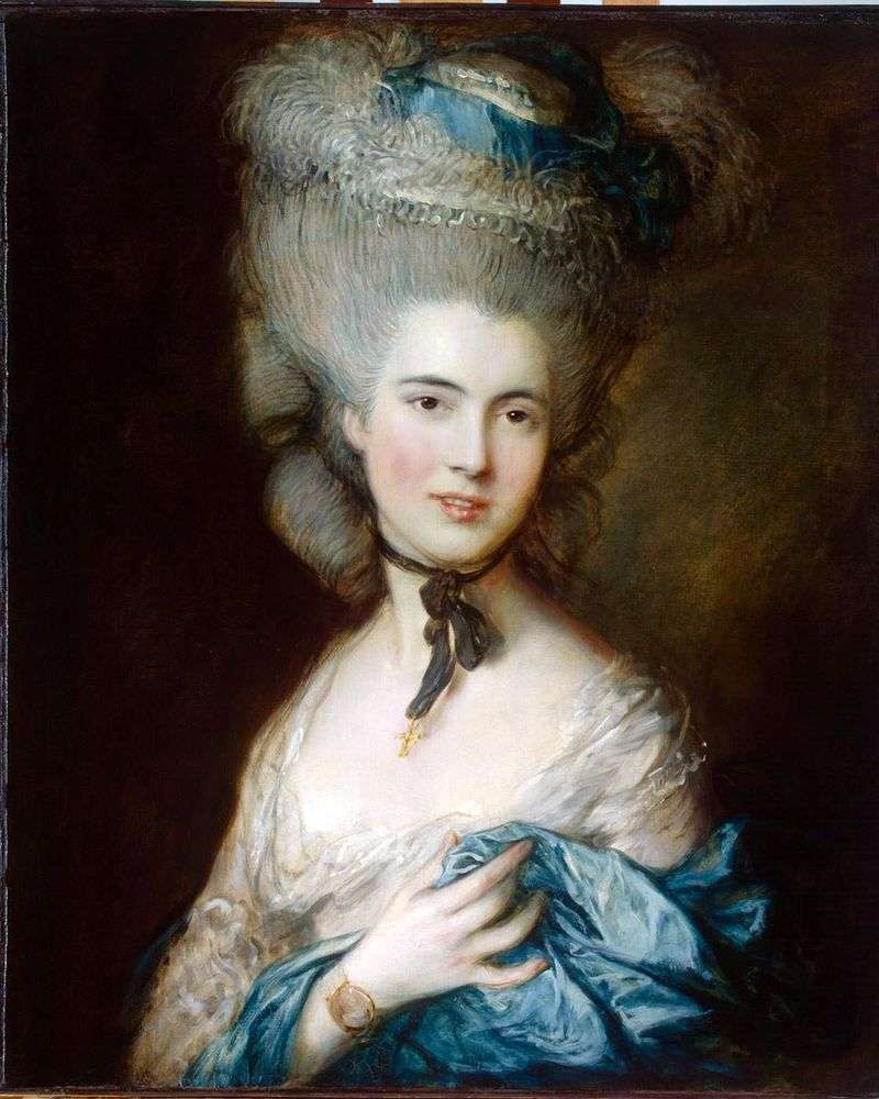 Portrait of the Duchess de Bowfourt (The Lady in Blue) by Thomas Gainsborough