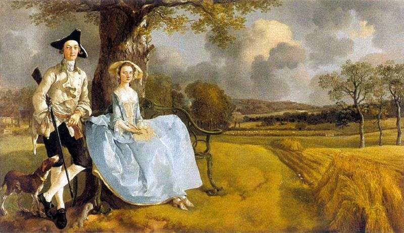 Portrait of Mr. Andrews and his wife by Thomas Gainsborough