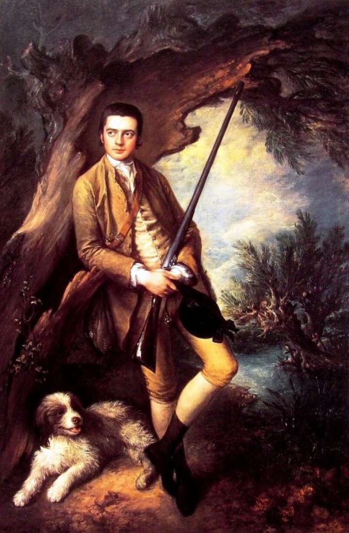 William Pointe of Midgehem and his dog Amber by Thomas Gainsborough