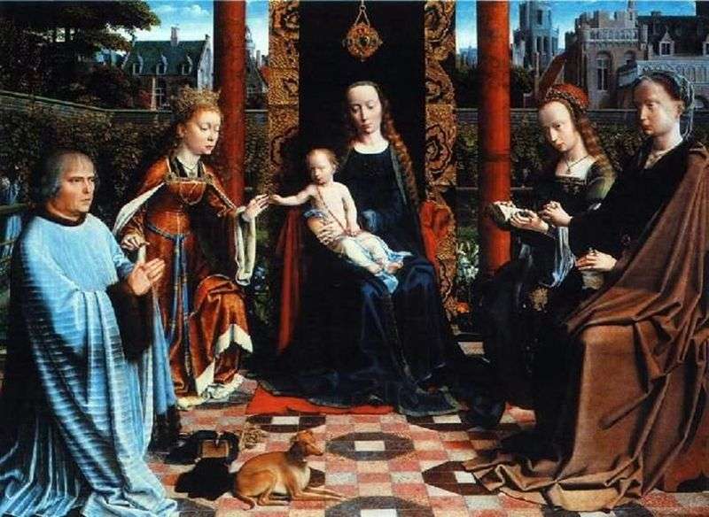 Madonna with Child, Saints and Donator by David Gerard