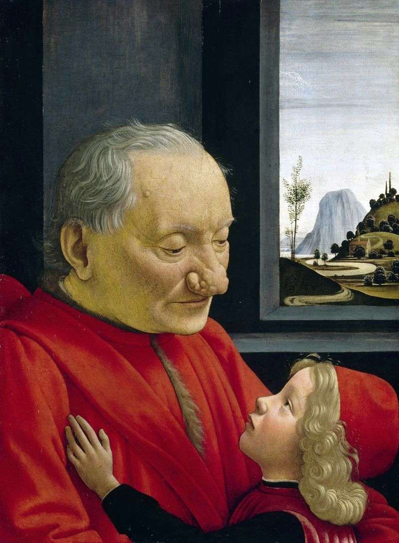 Portrait of an old man with his grandson by Domenico Ghirlandaio