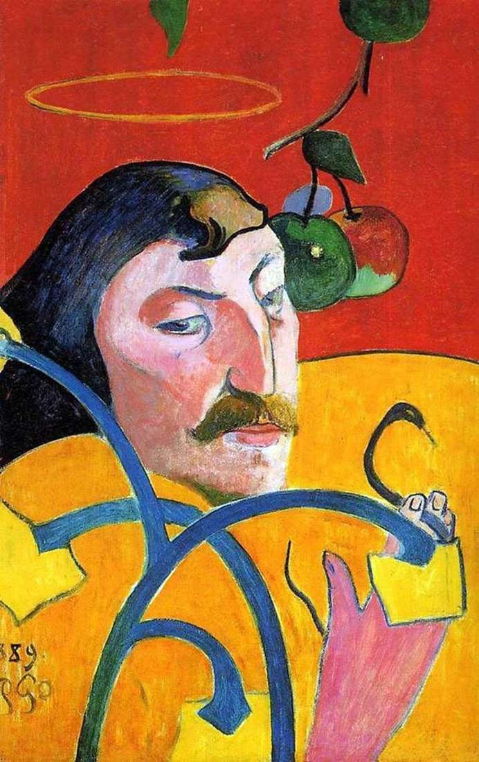 Self Portrait with a Nimbus (Self Portrait Grotesque) by Paul Gauguin