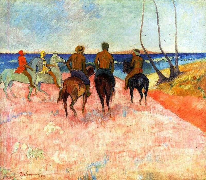 Riders on the shore by Paul Gauguin