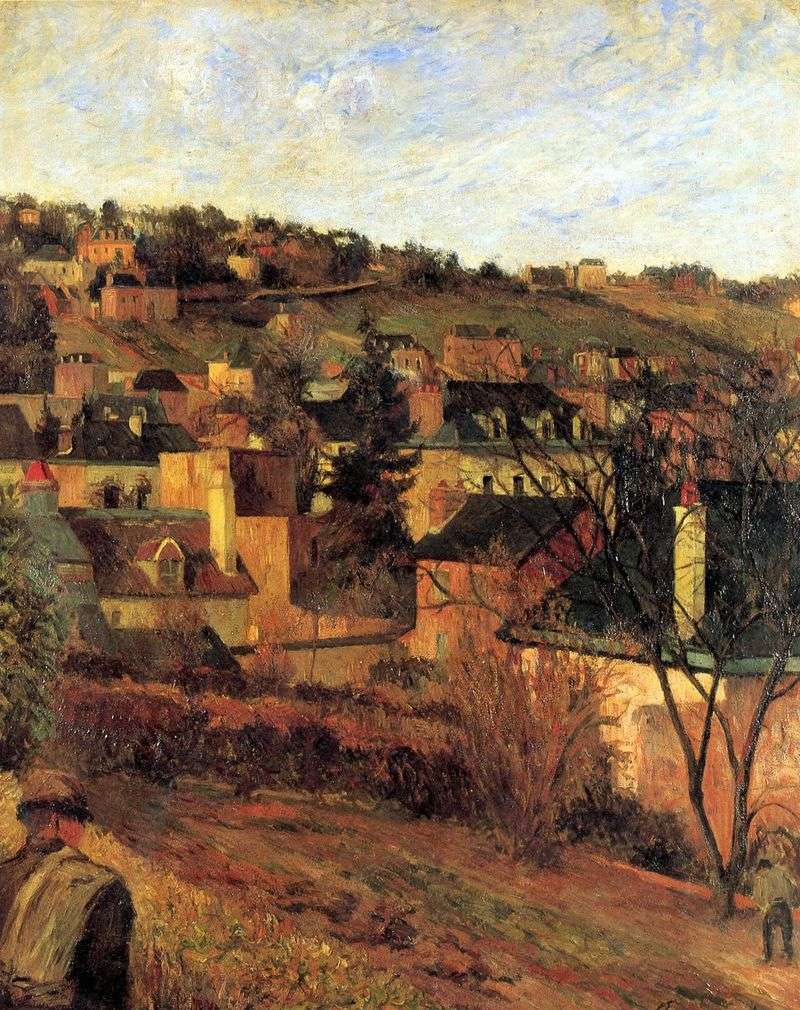 Blue roofs near Rouen by Paul Gauguin