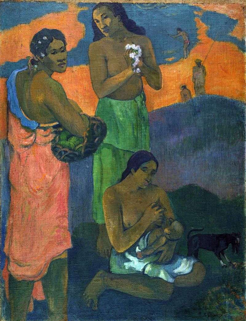 Women on the beach (Motherhood) by Paul Gauguin