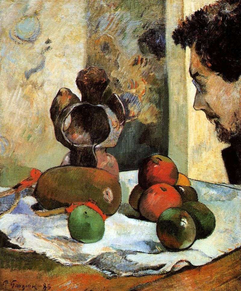 Still Life with Charles Lavals Profile by Paul Gauguin