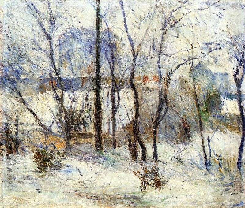 The Garden in the Snow by Paul Gauguin