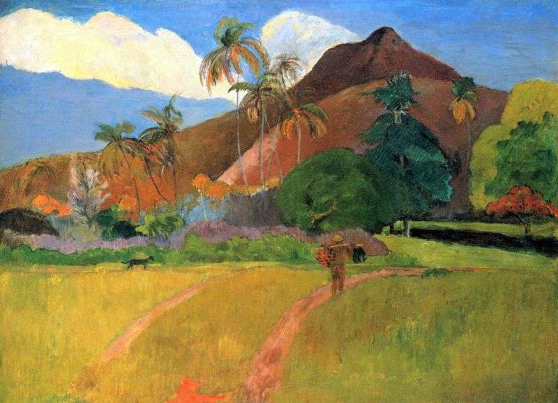 Mountains in Tahiti by Paul Gauguin