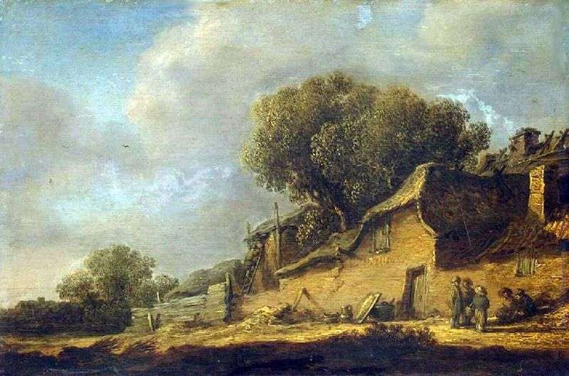 Landscape with a peasant hut by Jan van Goyen