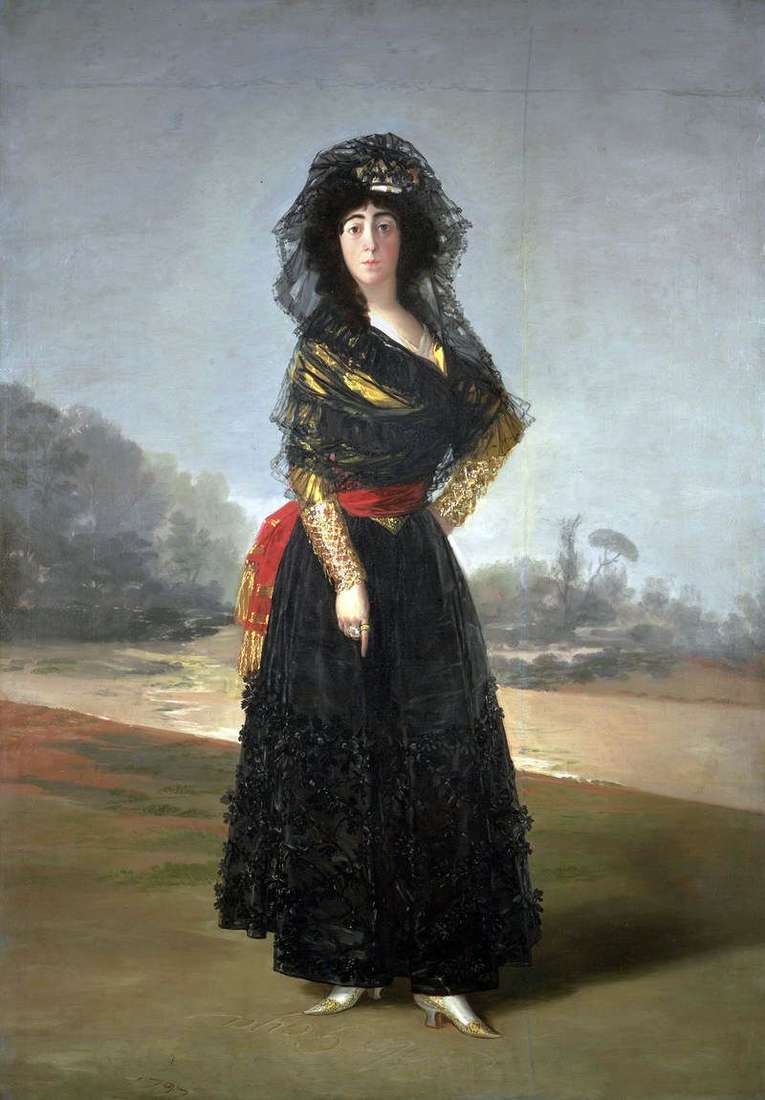 Duchess Alba in black by Francisco de Goya