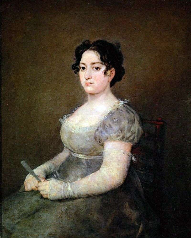 A woman with a fan by Francisco de Goya