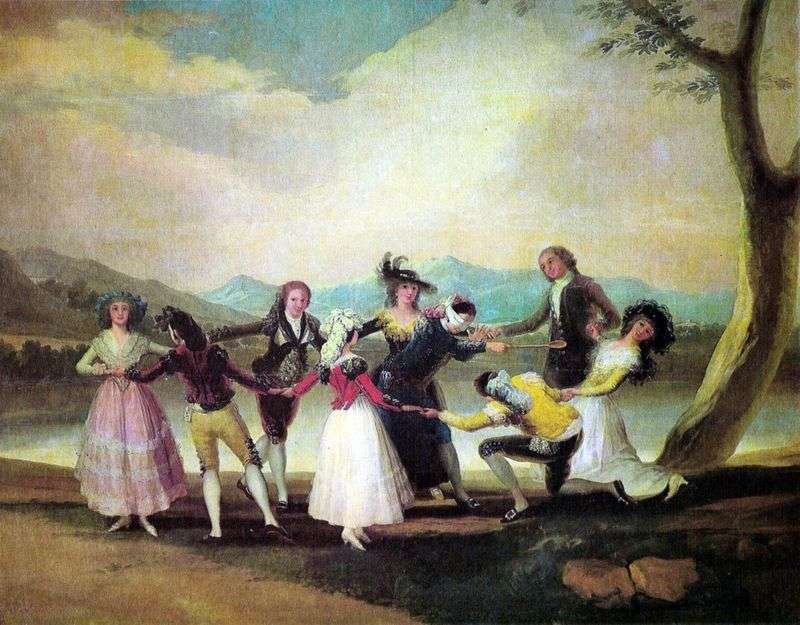 The game of blind mans buffets by Francisco de Goya
