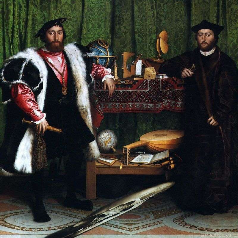 Portrait of the French ambassadors by Hans Holbein