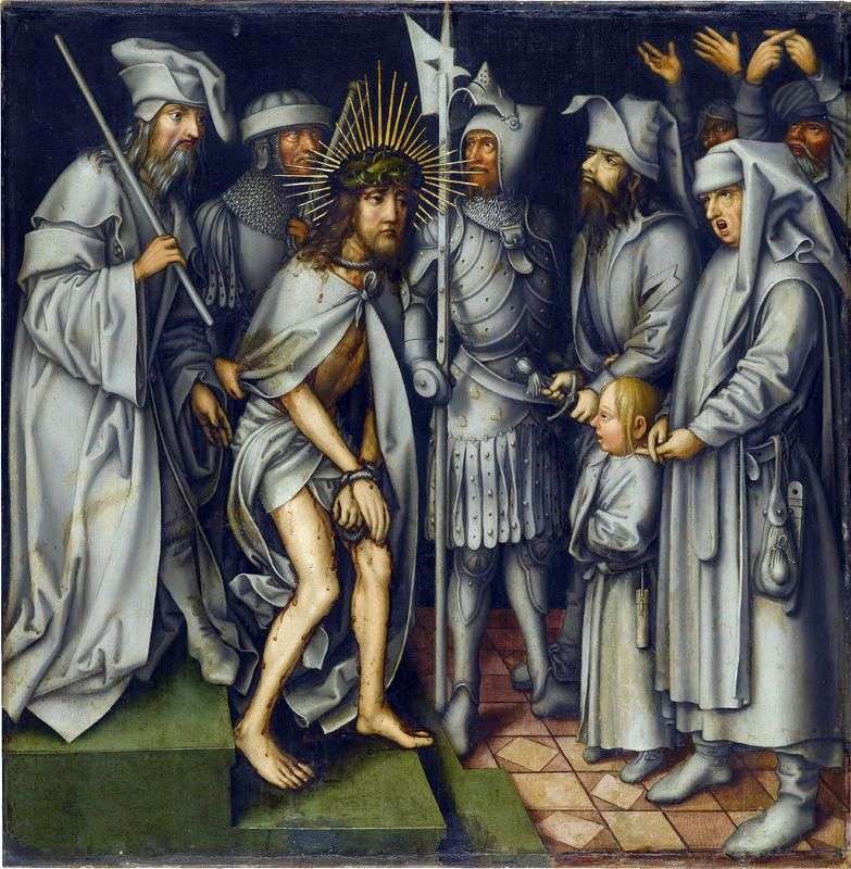 Christ in front of Caiaphas by Hans Holbein
