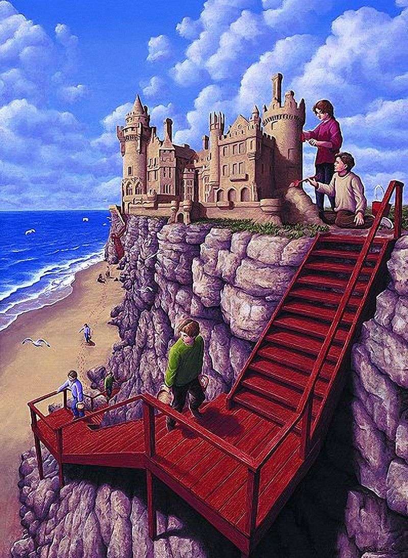 Castle on a rock by Rob Gonsalves