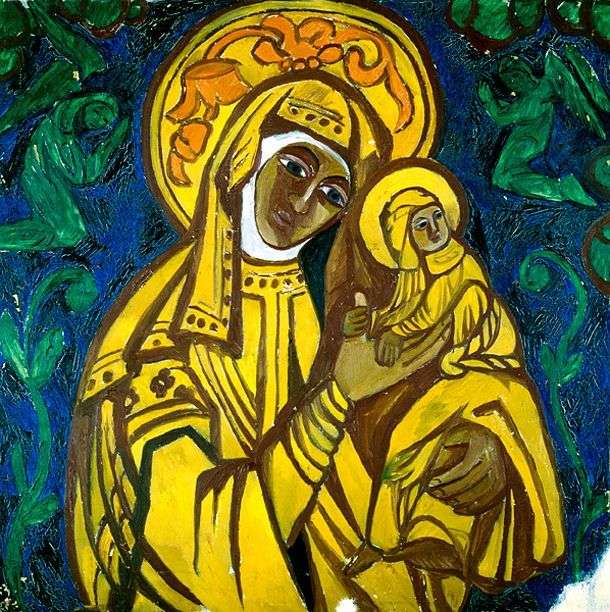 The Virgin and Child by Natalia Goncharova