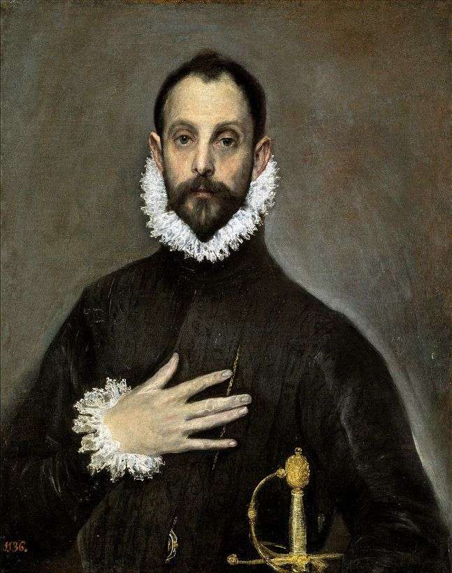 Portrait of an elderly nobleman by El Greco