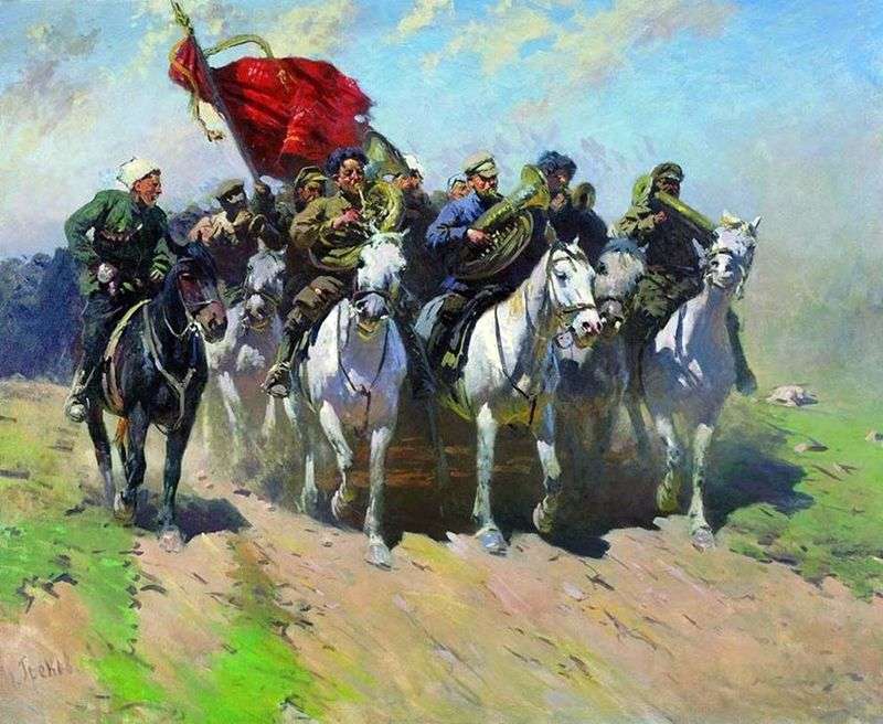 Trumpeters of the First Cavalry Army by Mitrofan Grekov