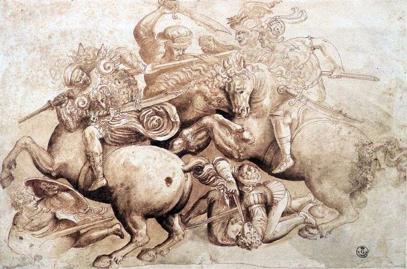 Anghiarian battle by Leonardo da Vinci