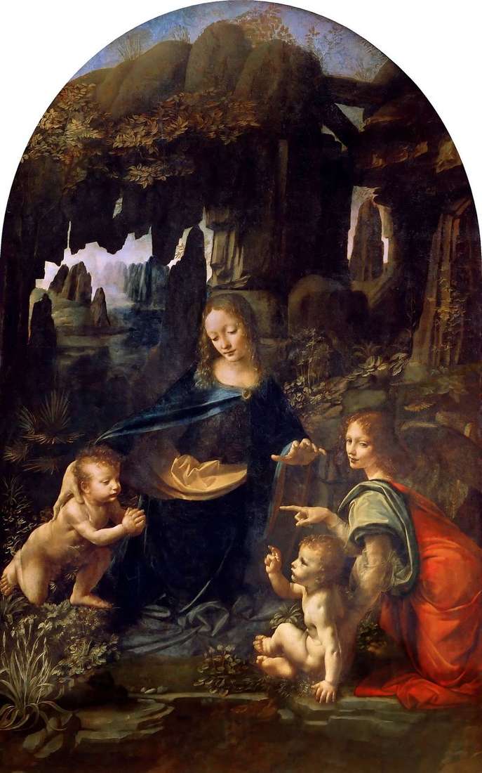 The Virgin Mary in the grotto by Leonardo da Vinci