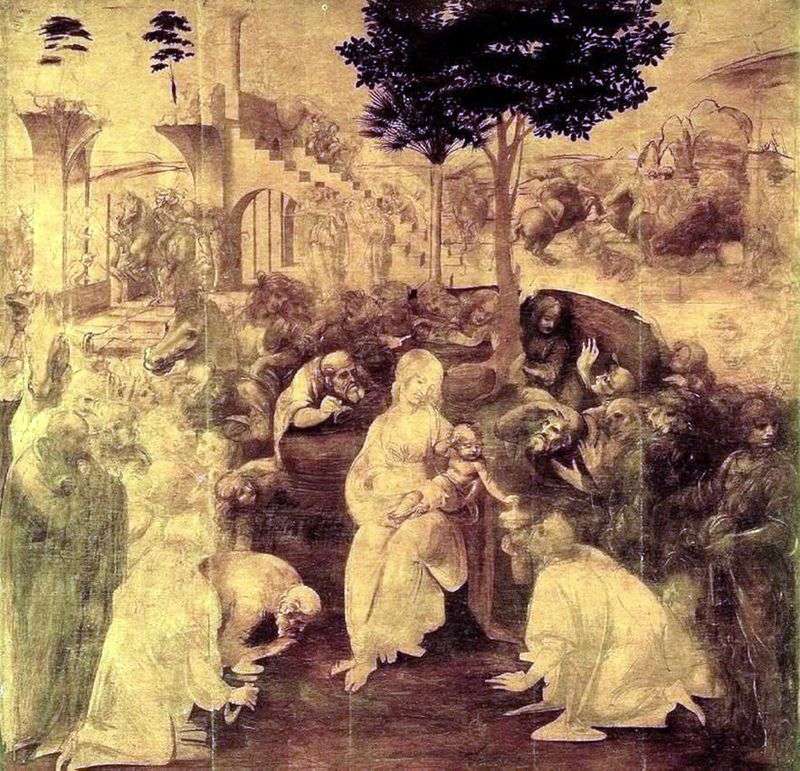 The Adoration of the Magi by Leonardo da Vinci