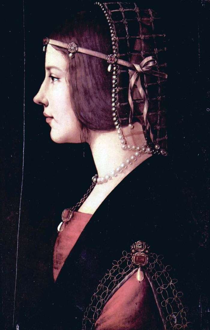 Portrait of Beatrice dEste by Leonardo da Vinci