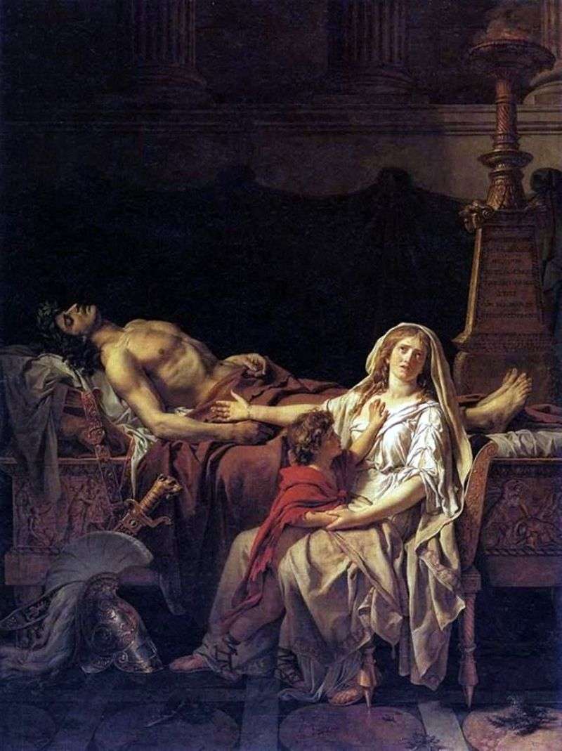Andromache at the body of Hector by Jacques Louis David