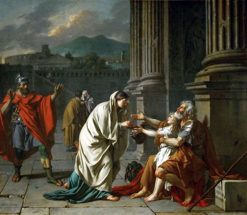 Belisarius, asking for alms by Jacques Louis David