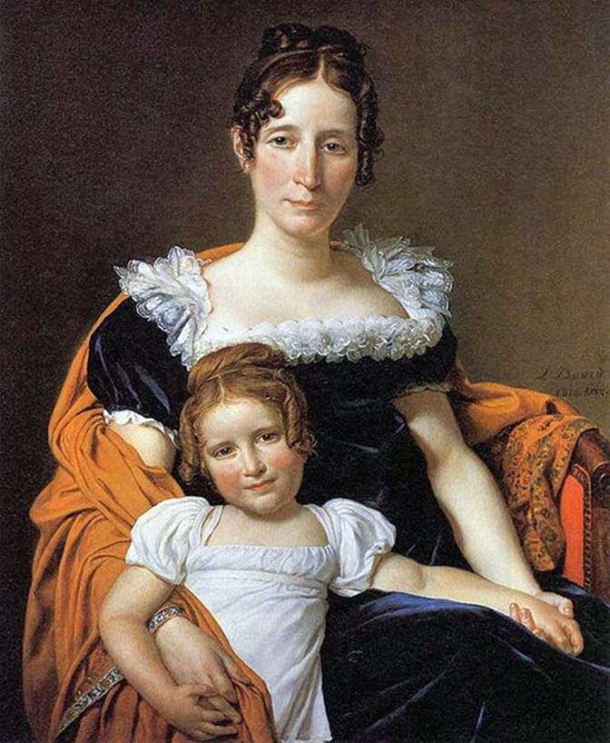 Contessa Vilein XIIII with her daughter by Jacques Louis David
