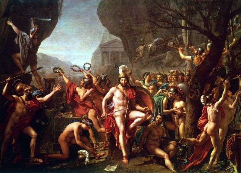 Leonid at Thermopylae by Jacques Louis David