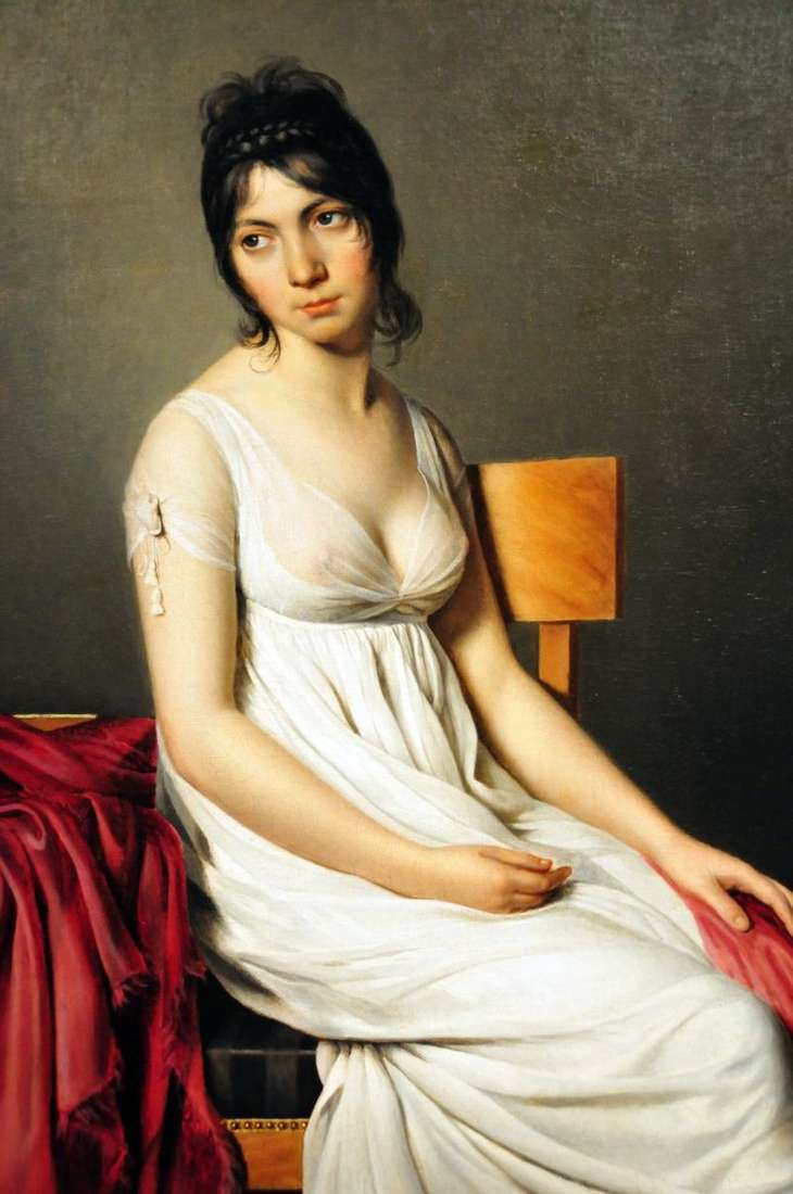 Portrait of Giovanna Donna in white by Jacques Louis David