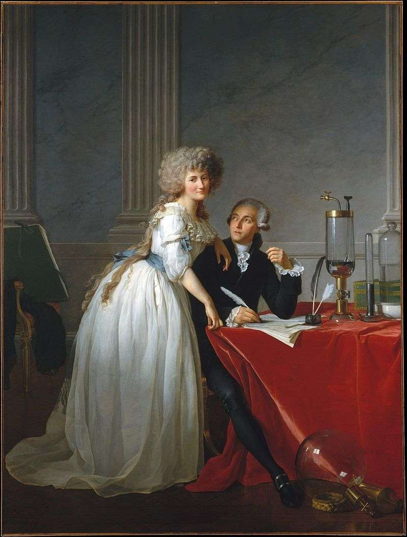 Portrait of Lavoisier and his wife Marie Anne by Jacques Louis David