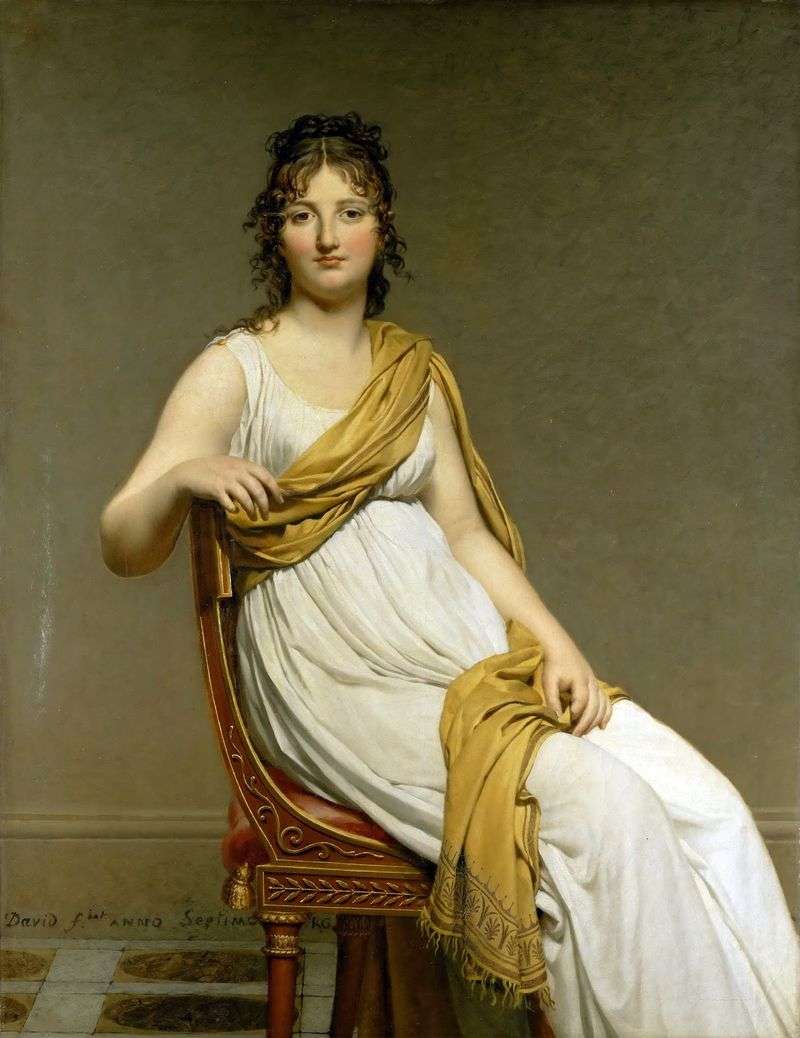 Portrait of Madame Henrietta de Verniniac by Jacques Louis David