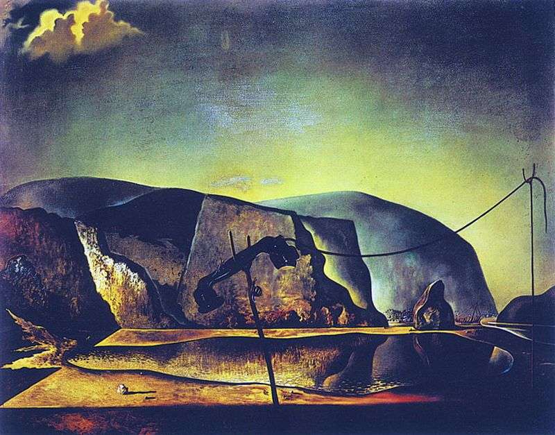 Mountain lake by Salvador Dali