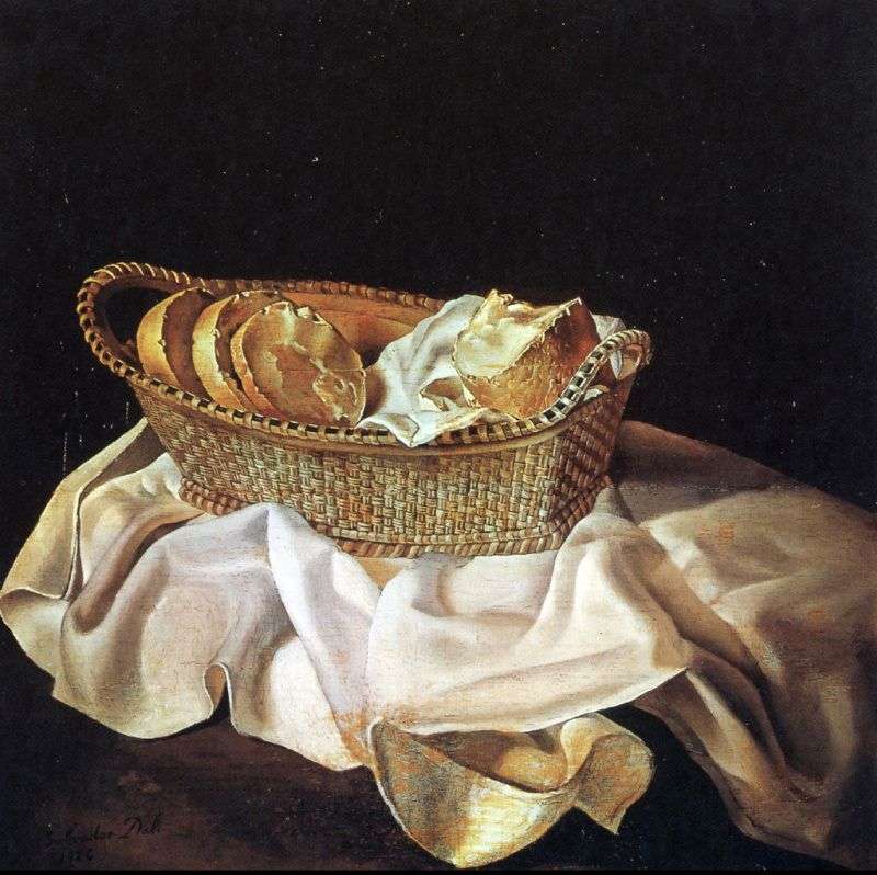 Basket with bread by Salvador Dali